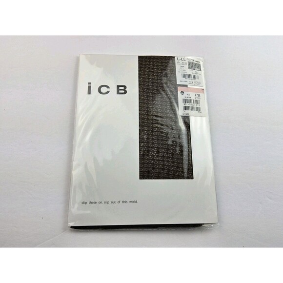 ICB Pattern 30 Denier Tights Brown Japan Size L-LL - Picture 1 of 4